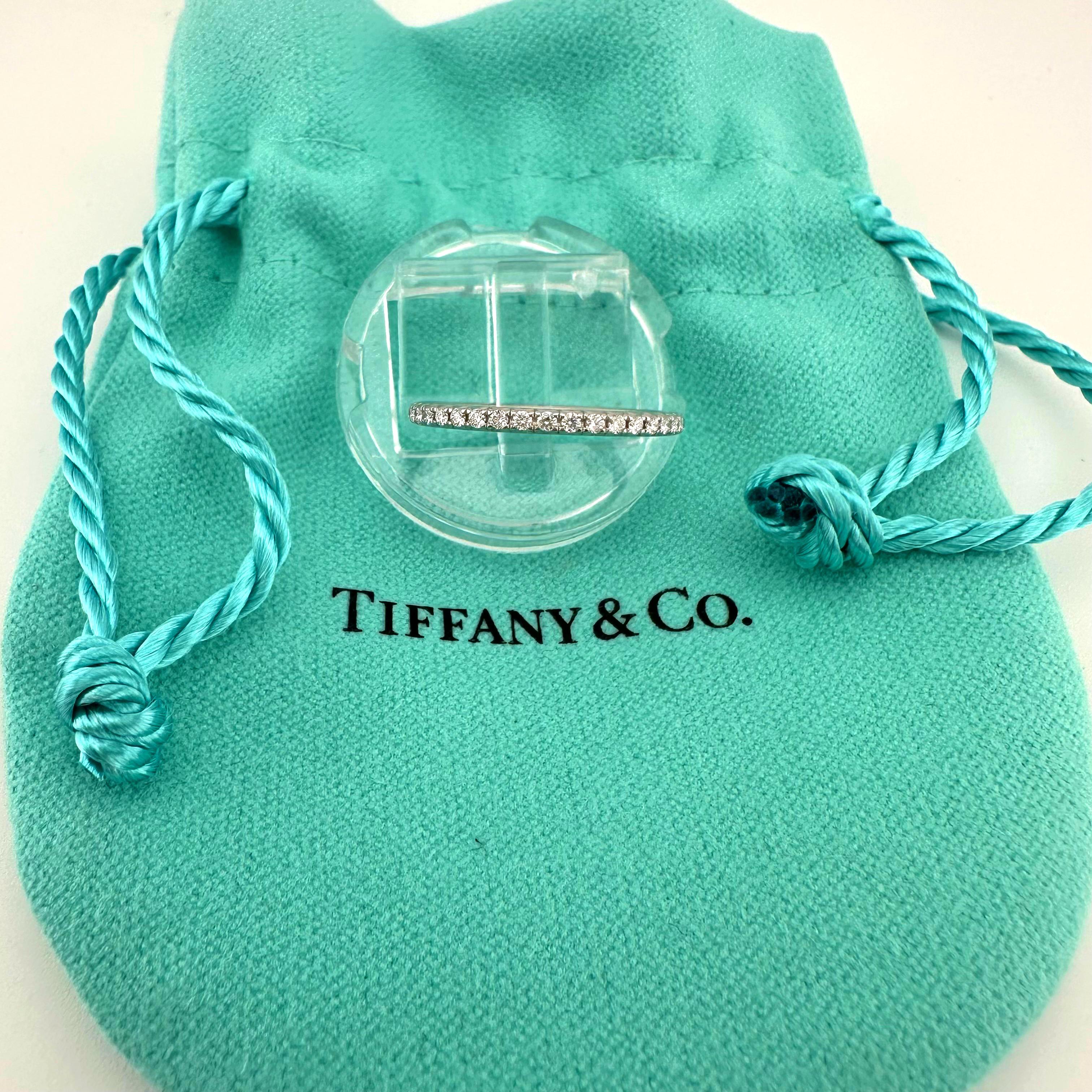 Tiffany & Co Metro full Eternity Diamond Band Ring in Platinum For Sale 4