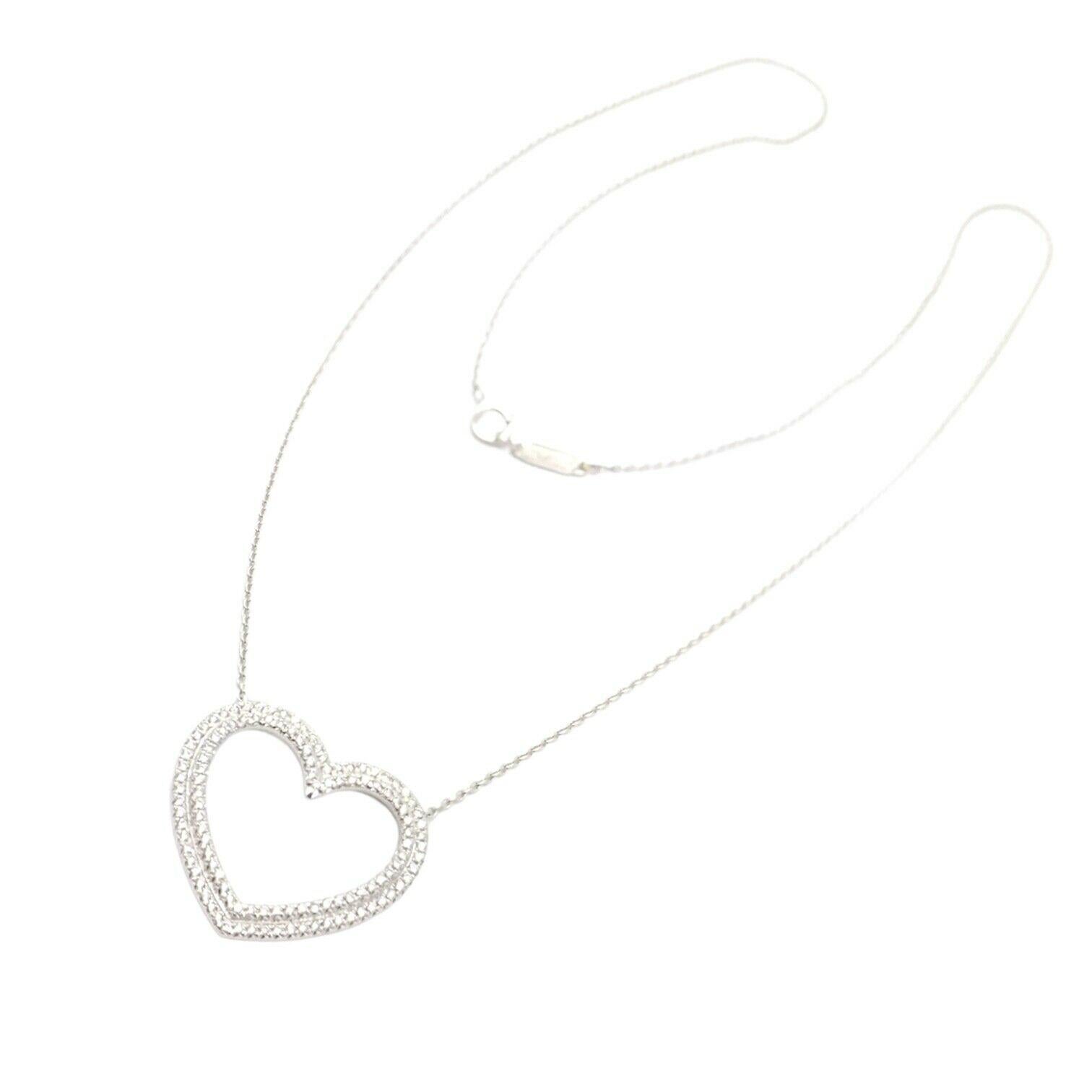Tiffany & Co. Metro Large Heart Platinum Pendant Necklace For Sale 2