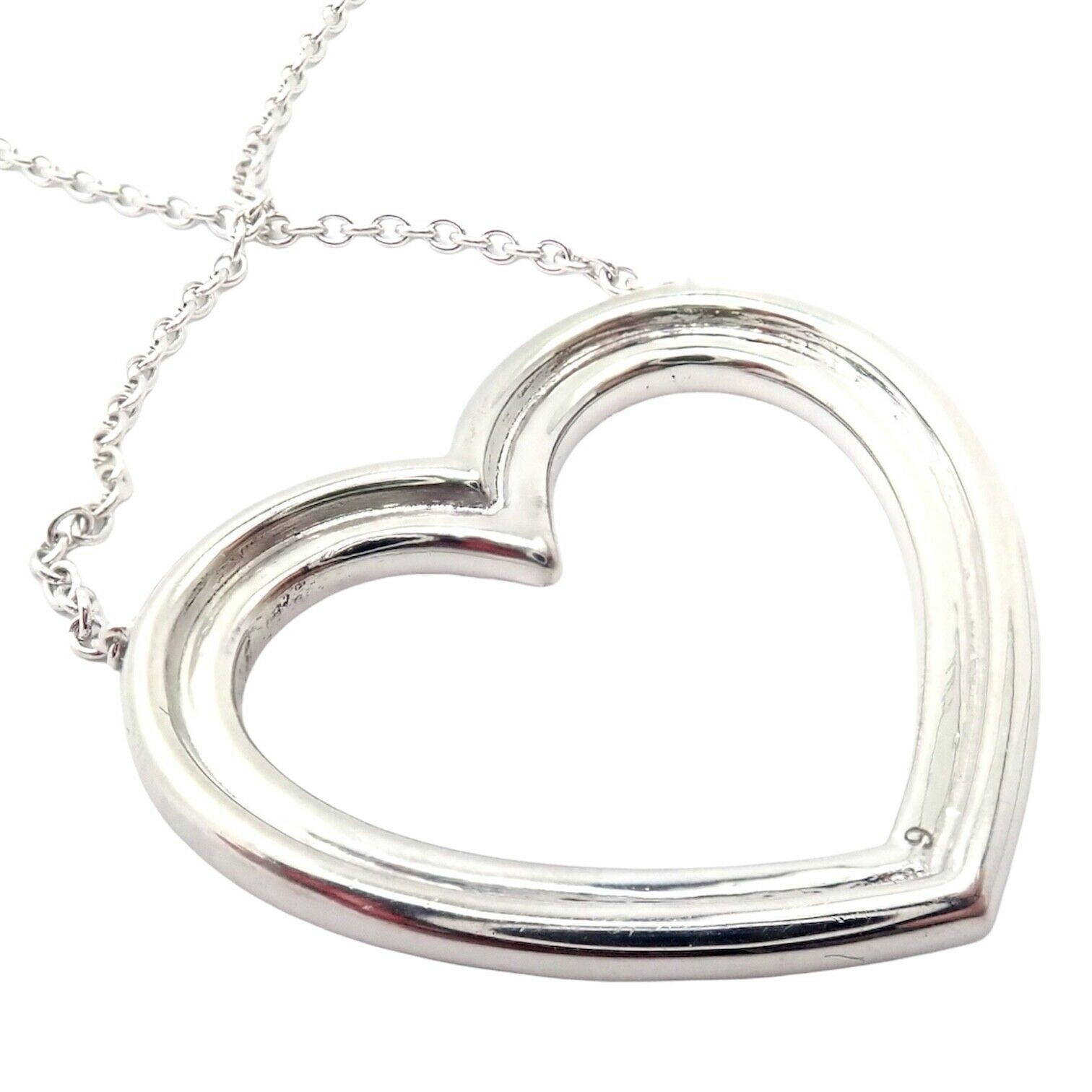 Tiffany & Co. Metro Large Heart Platinum Pendant Necklace For Sale 1