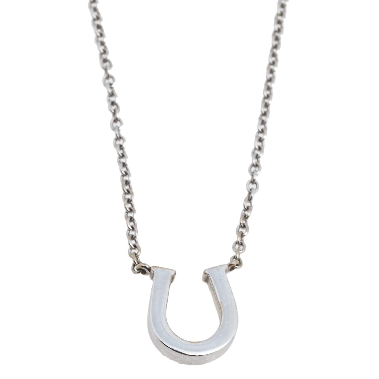 tiffany gold horseshoe necklace