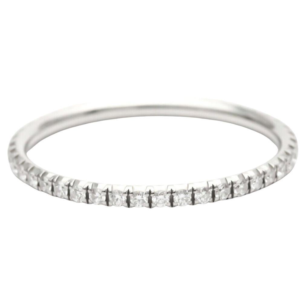 TIFFANY & Co. Metro Platinum Full Circle Diamond Band Ring 9