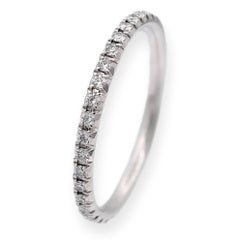 Tiffany & Co. Metro Platinum Full Circle Eternity Diamond Band Ring .18ct sz4