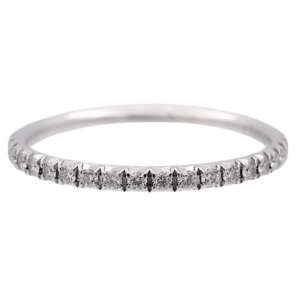 Tiffany & Co. Metro Platinum Full Circle Eternity Diamond Band Ring .18ct sz4