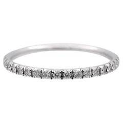 Tiffany & Co. Metro Platin Full Circle Eternity Diamant-Ring .18ct sz4
