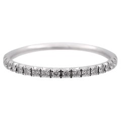 Tiffany & Co. Metro Platinum Full Circle Eternity Diamond Band Ring .18ct sz4