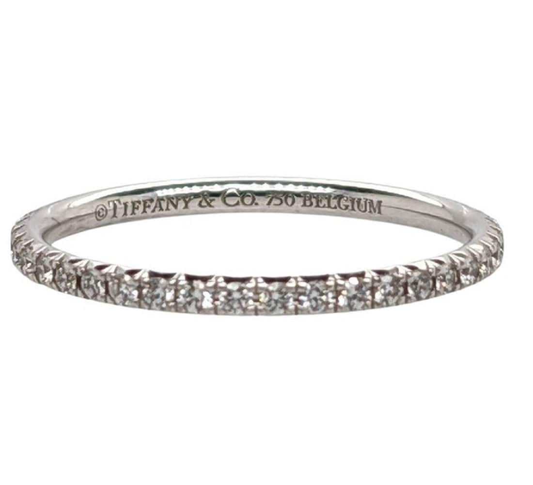 Tiffany & Co: Metro-Ring aus Platin (Brillantschliff)
