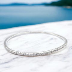 Tiffany & Co Metro White Gold Full Diamond Bangle Bracelet