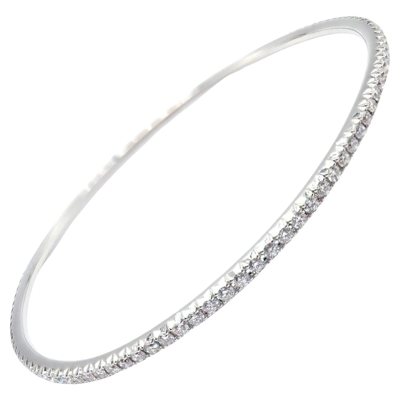 Pulsera tipo brazalete «Metro» de Tiffany & Co. en oro blanco con diamantes por toda la superficie