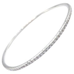 Tiffany & Co Metro White Gold Full Diamond Bangle Bracelet