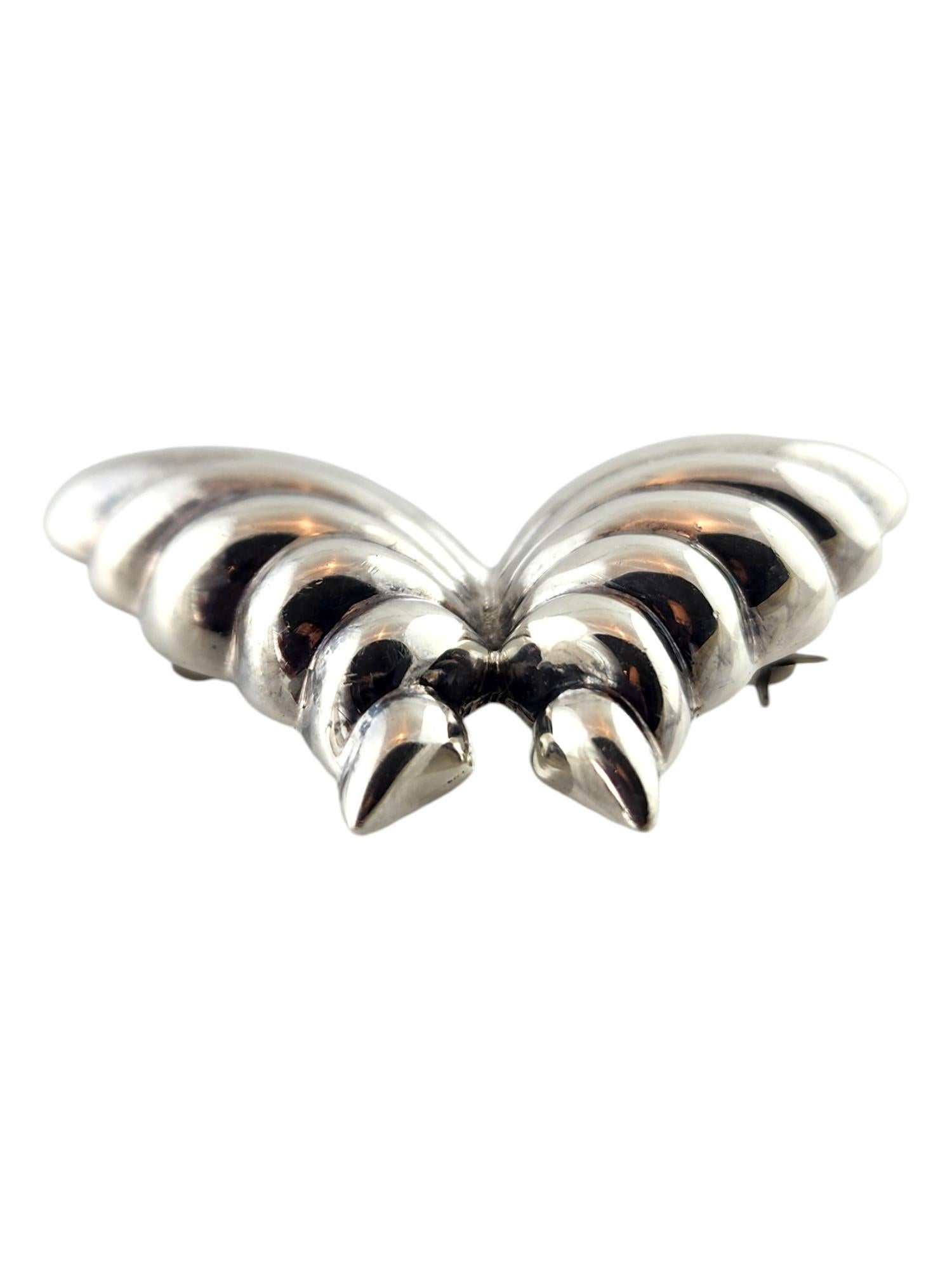 Tiffany & Co Mexico Sterling Silver Butterly Brooch Pin #18619 In Good Condition In Washington Depot, CT
