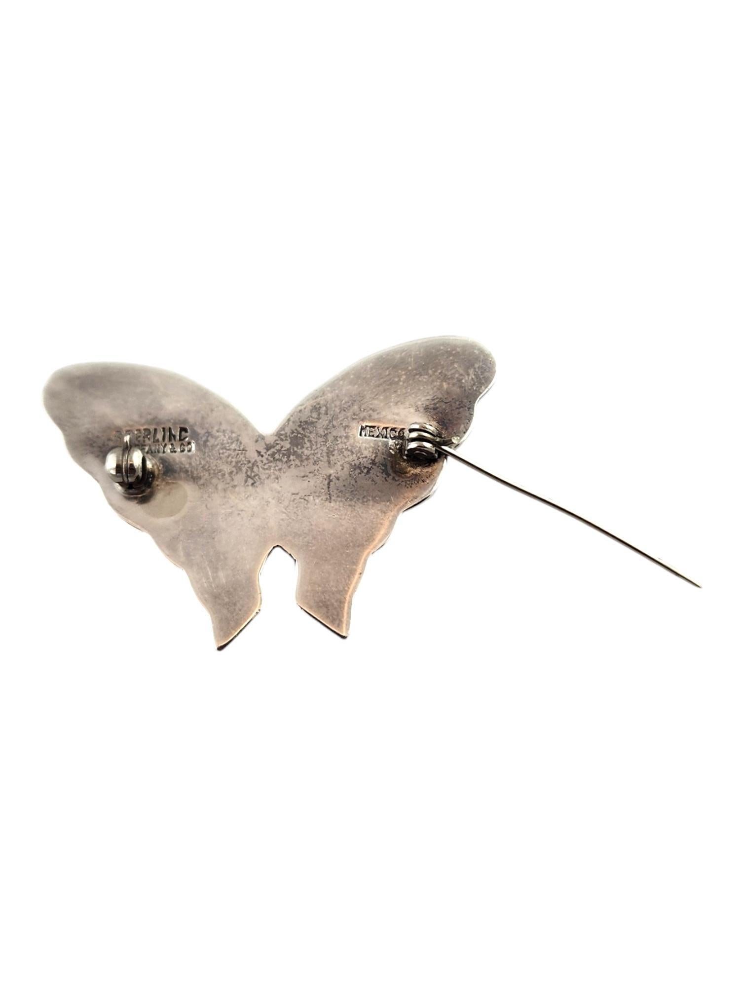 Tiffany & Co Mexico Sterling Silver Butterly Brooch Pin #18619 2