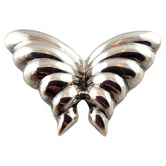 Tiffany & Co Mexico Sterling Silver Butterly Brooch Pin #18619