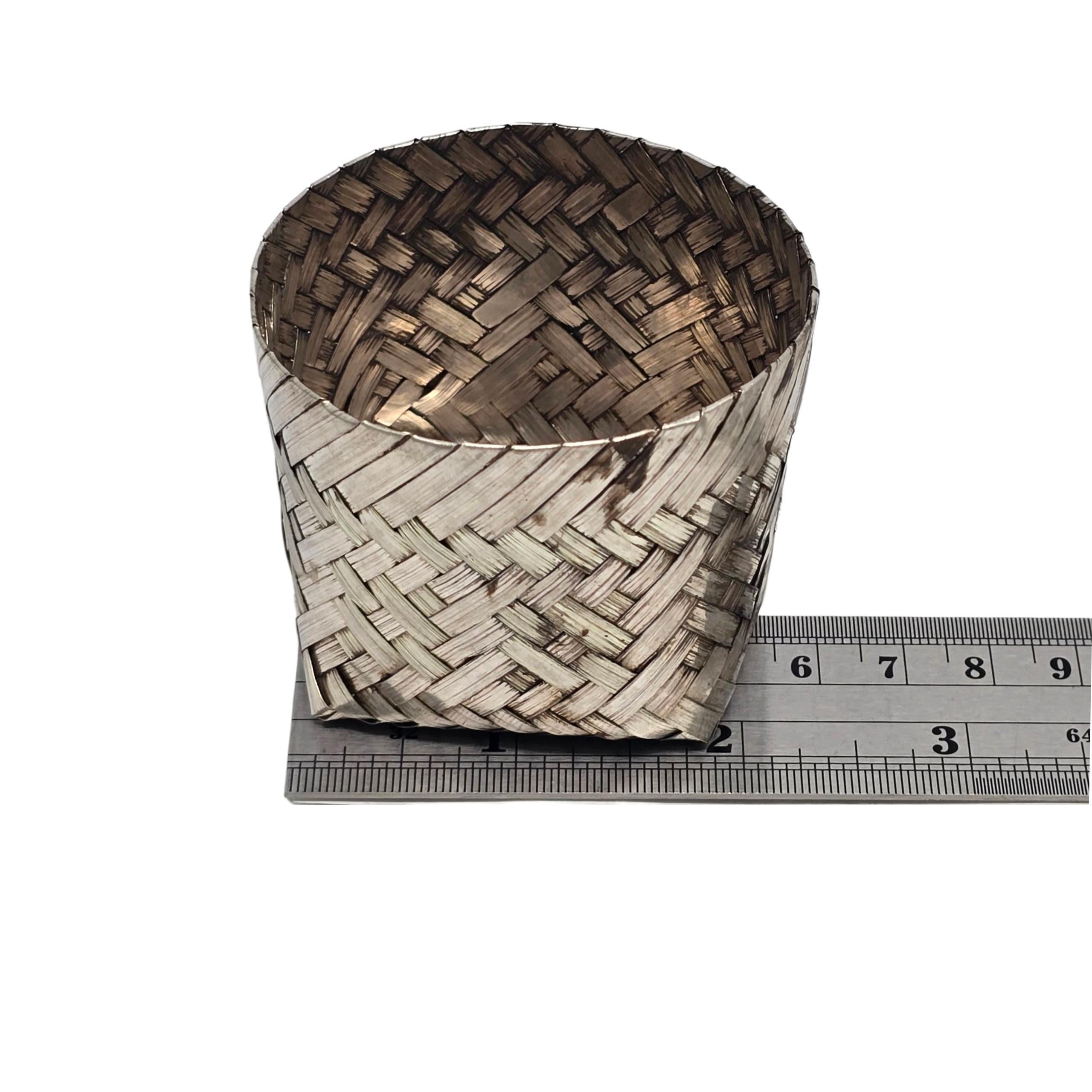 Tiffany & Co Mexico Sterling Silver Small Woven Basket #22274 For Sale 5