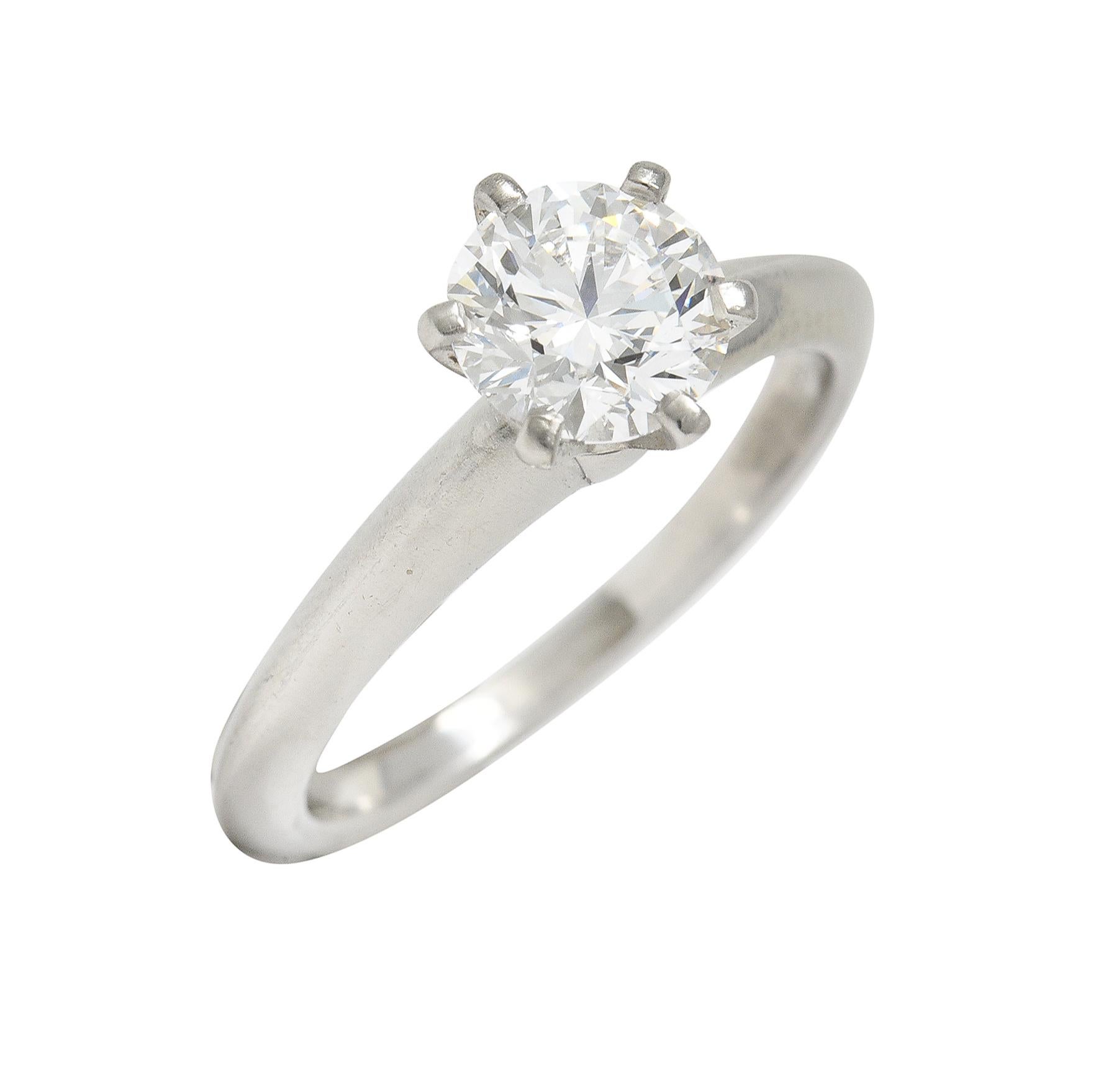 Tiffany & Co. Mid-Century 1.06 CTW Transitional Cut Diamond Engagement Ring GIA For Sale 5