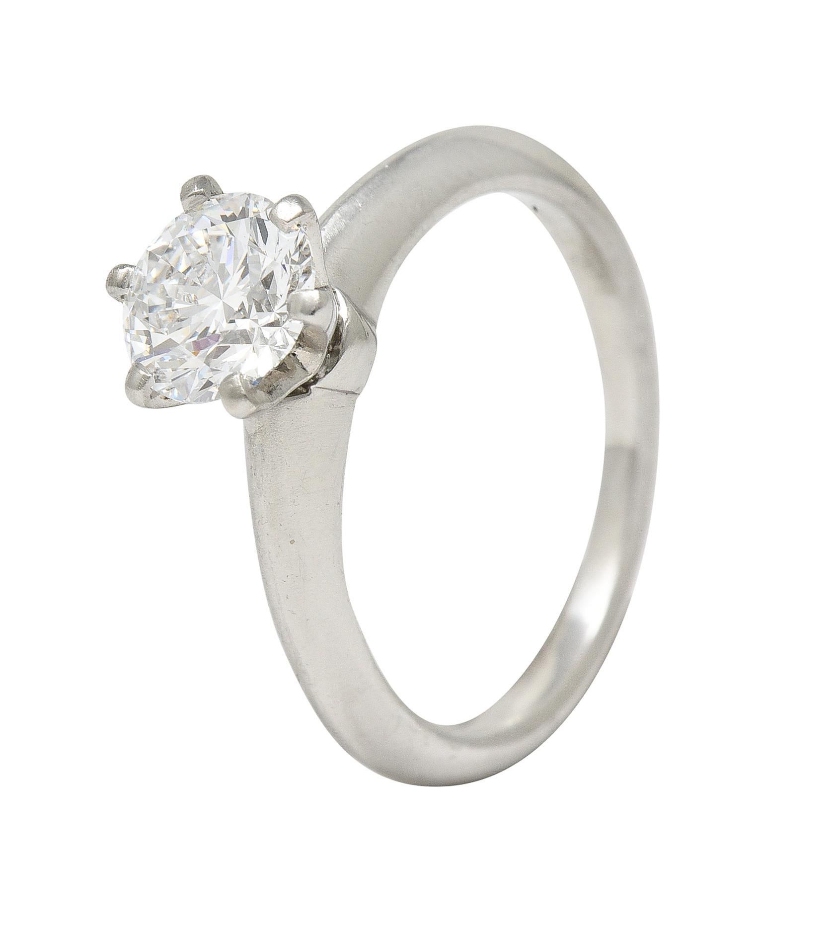 Tiffany & Co. Mid-Century 1.06 CTW Transitional Cut Diamond Engagement Ring GIA For Sale 6
