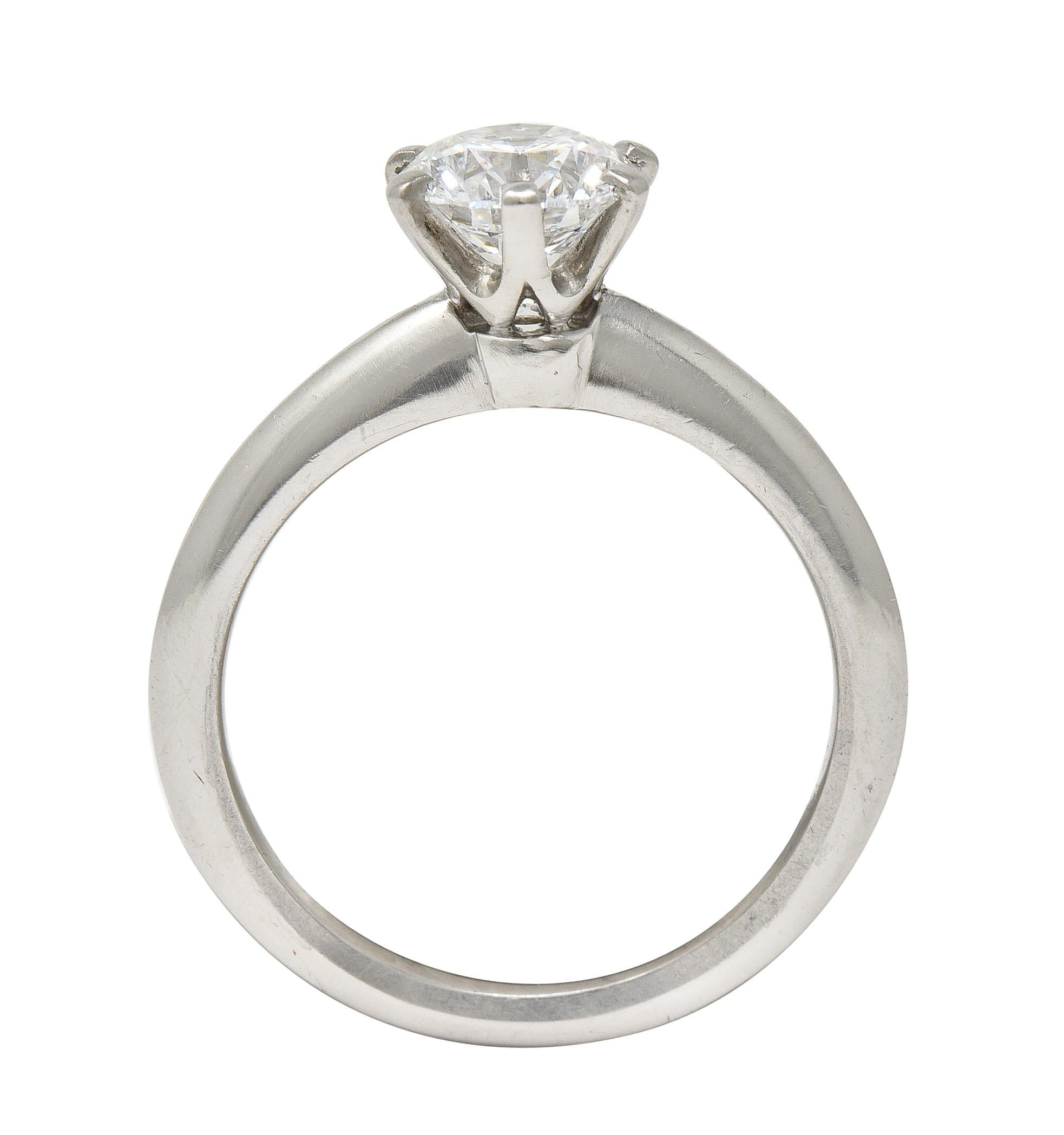 Tiffany & Co. Mid-Century 1.06 CTW Transitional Cut Diamond Engagement Ring GIA For Sale 7