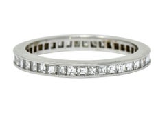 Tiffany & Co. Midcentury 1.25 Carat Diamond Platinum Eternity Band Stack Ring