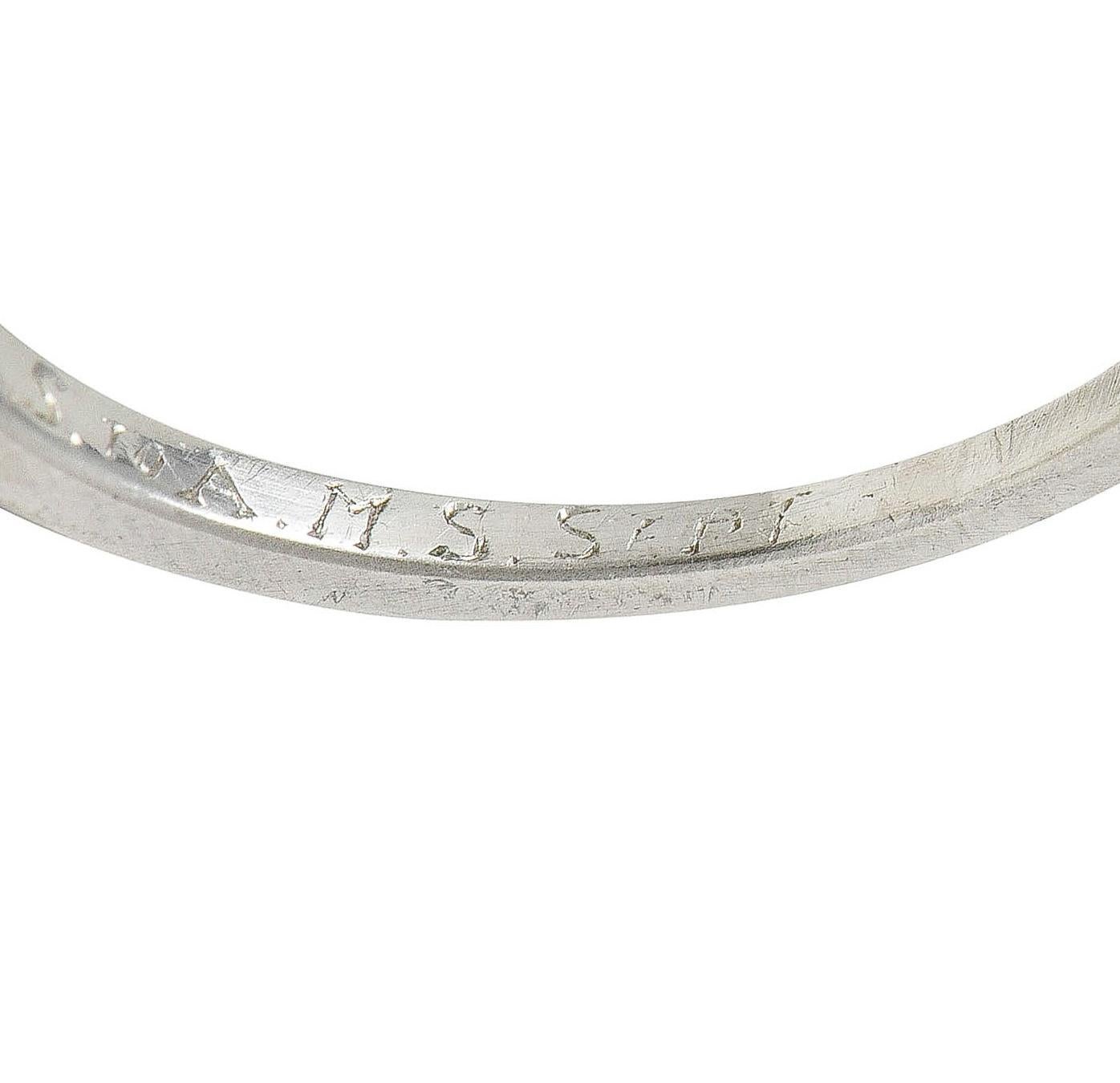 Tiffany & Co. Mid-Century 2.00 CTW Diamond Platinum Three Stone Engagement Ring For Sale 6