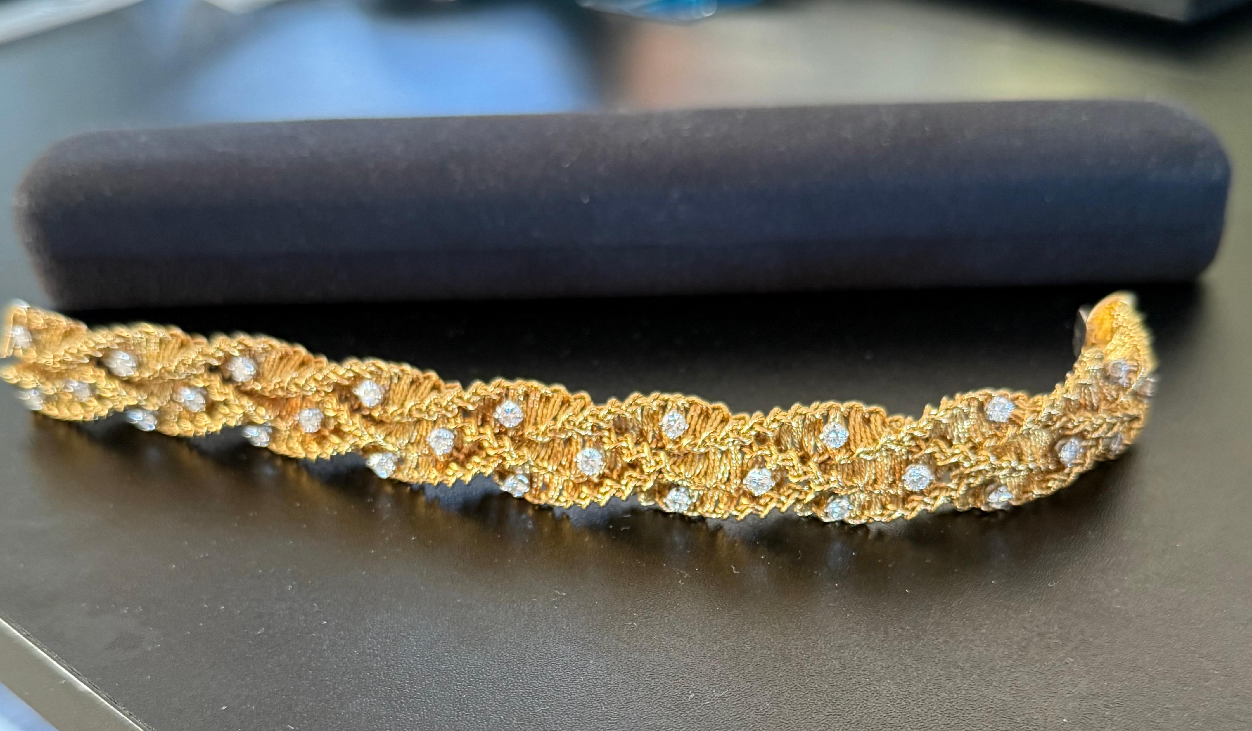 Tiffany & Co Pulsera de diamantes de mediados de siglo Francia en venta 5