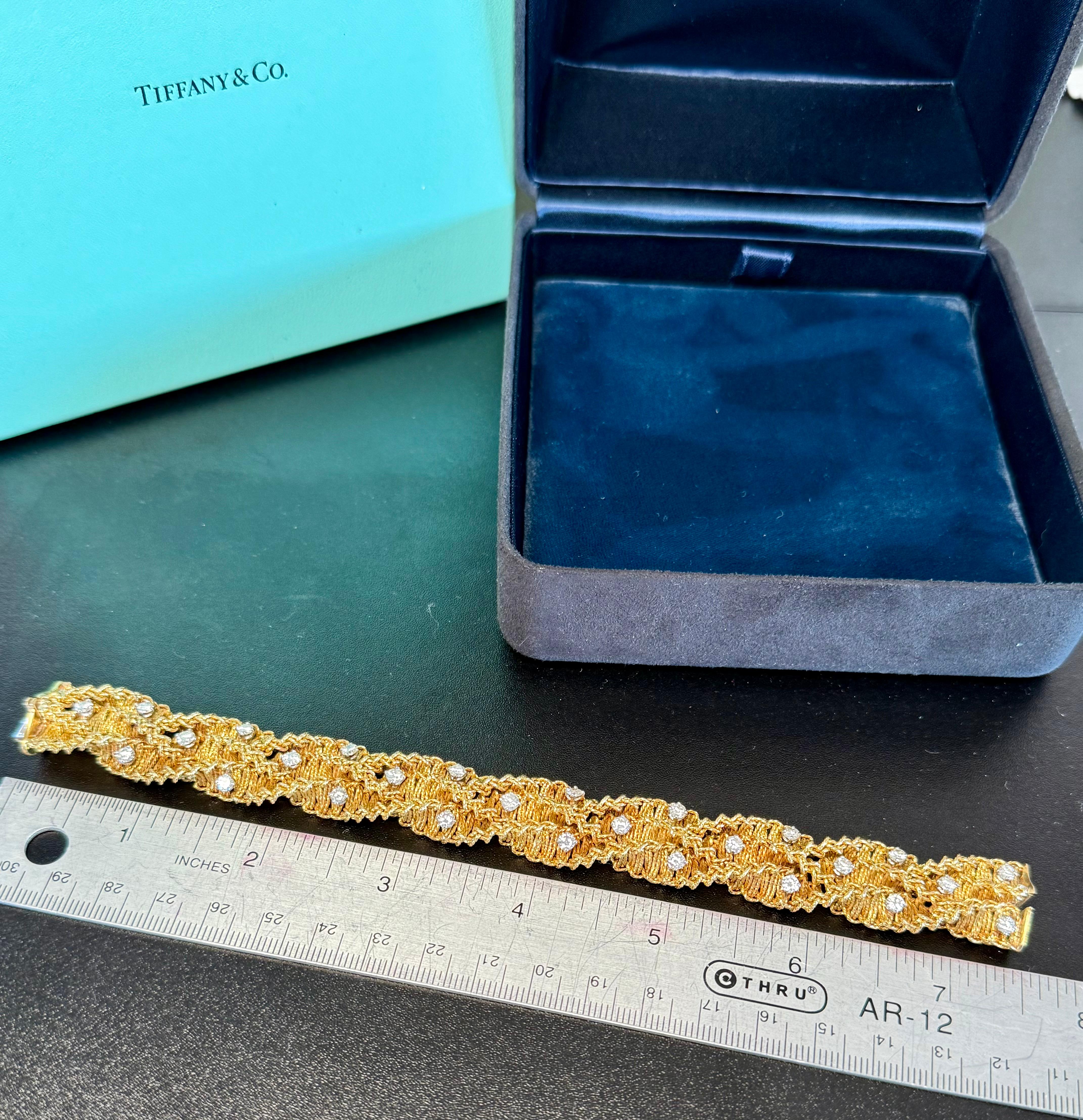 Femenino o masculino Tiffany & Co Pulsera de diamantes de mediados de siglo Francia en venta