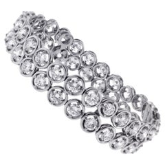 Tiffany & Co. Zweireihige Diamant-Armband und Halskette aus der Mitte des Jahrhunderts