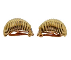Tiffany & Co. Midcentury Gold Half Hoop Earrings