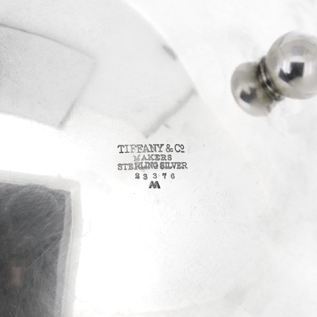 Tiffany & Co. Mid-Century Modern Sterling Silber Dreieckige Schale oder Vide Poche im Angebot 5
