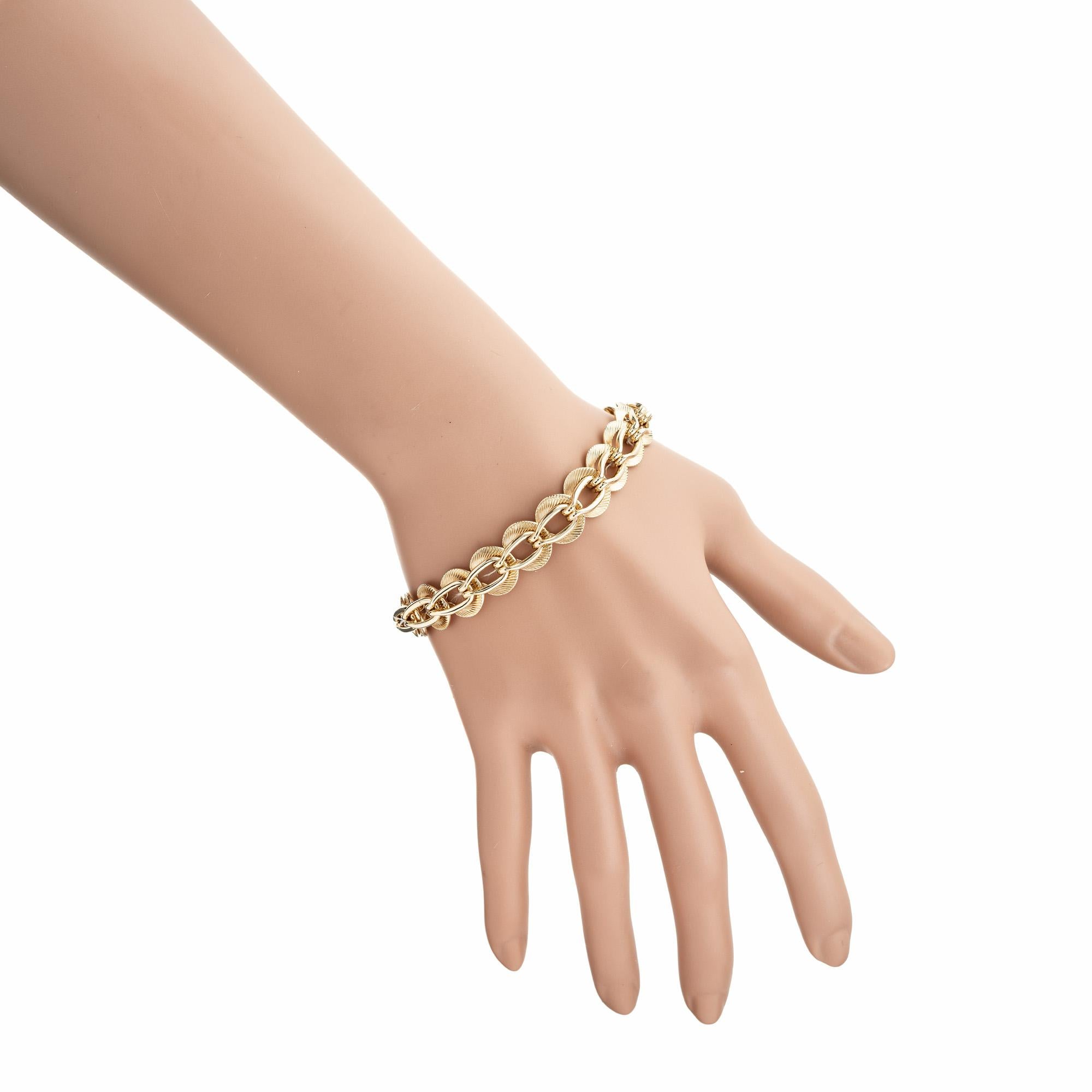 Tiffany & Co Mid-Century Yellow Gold Fancy Link Bracelet  For Sale 2