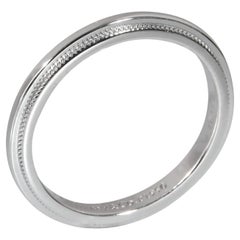 Tiffany & Co. Milgrain-Ring mit 2 mm  Platin in Platin Größe 6
