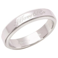 Tiffany & Co. Milgrain Platinum Band Ring