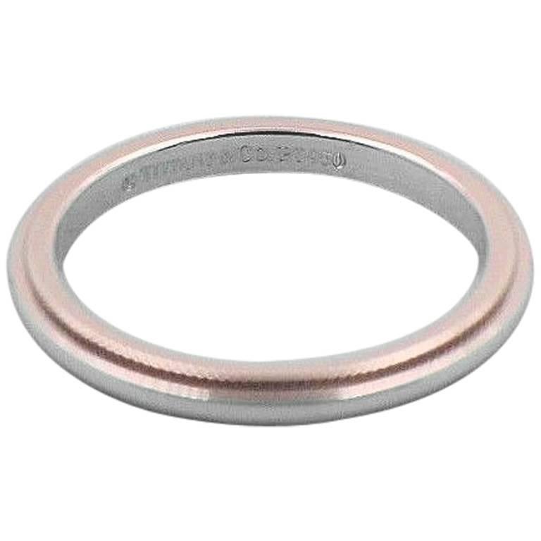Tiffany & Co. Milgrain Wedding Band Ring in Platinum 2 mm