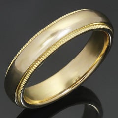 Tiffany & Co. Milgrain Yellow Gold Wedding Band Ring
