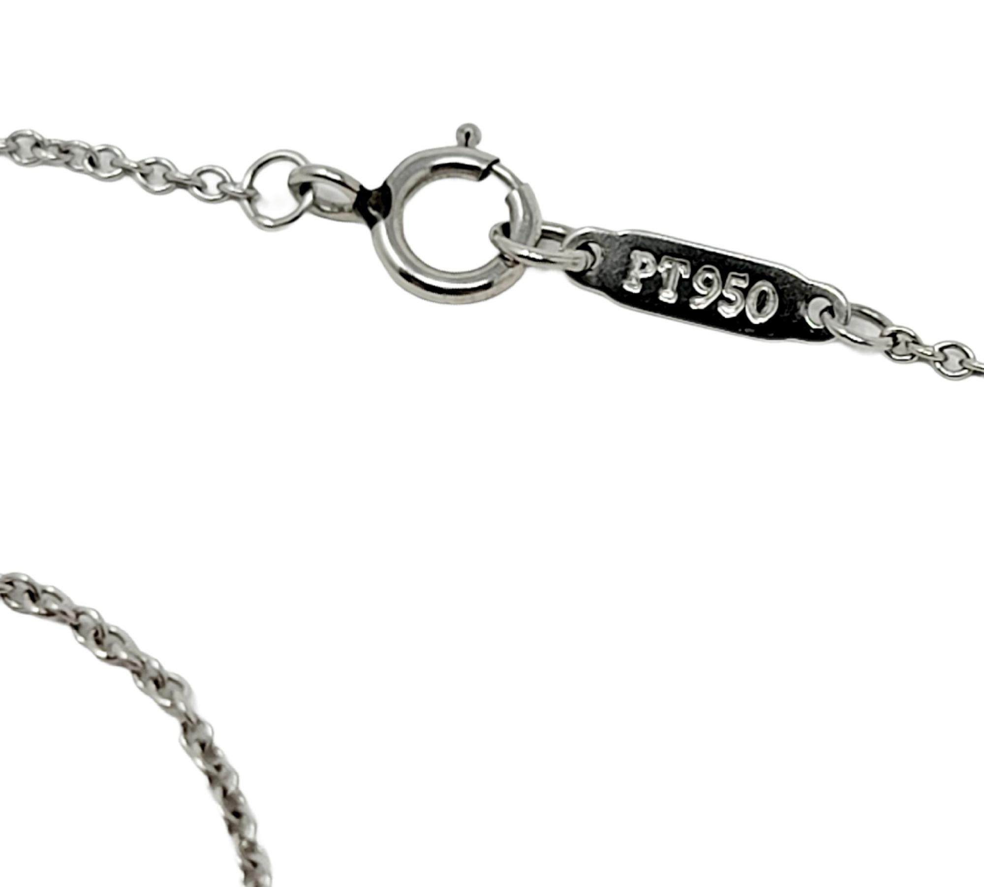 Tiffany & Co. Mini Circlet Diamond Halo Pendant Necklace in Platinum Chain 2