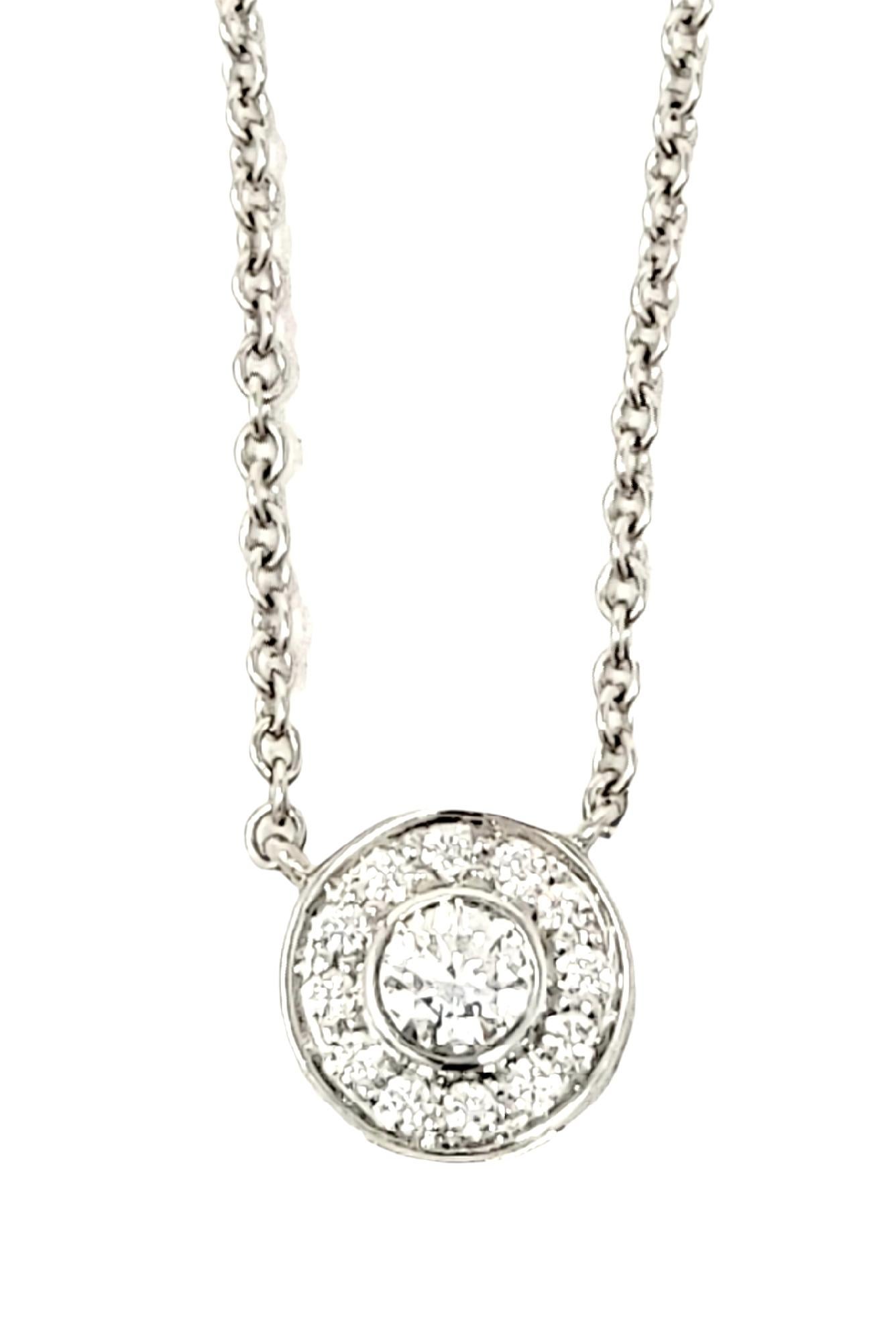 diamond circle necklace tiffany