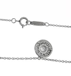 Tiffany & Co. Mini Circlet Diamond Halo Pendant Necklace in Platinum