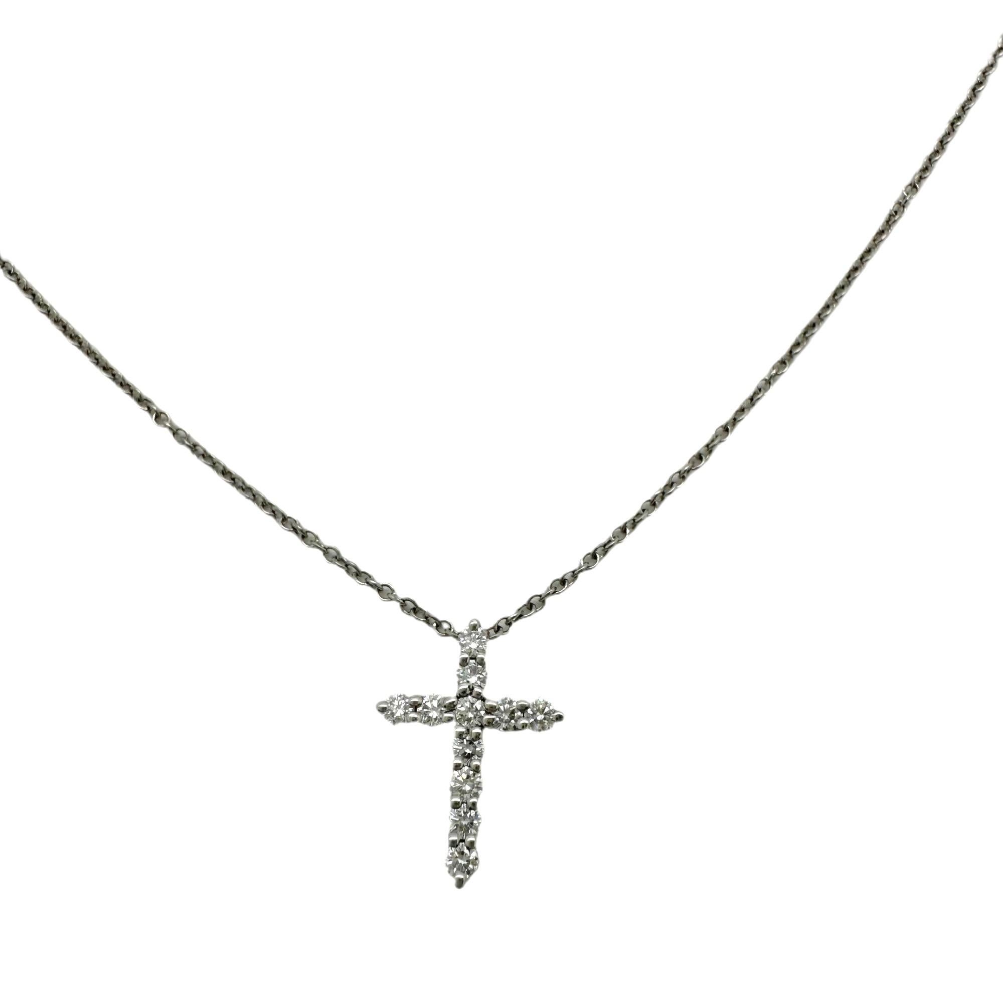 Tiffany & Co. Mini Diamond Cross Pendant in Platinum 8