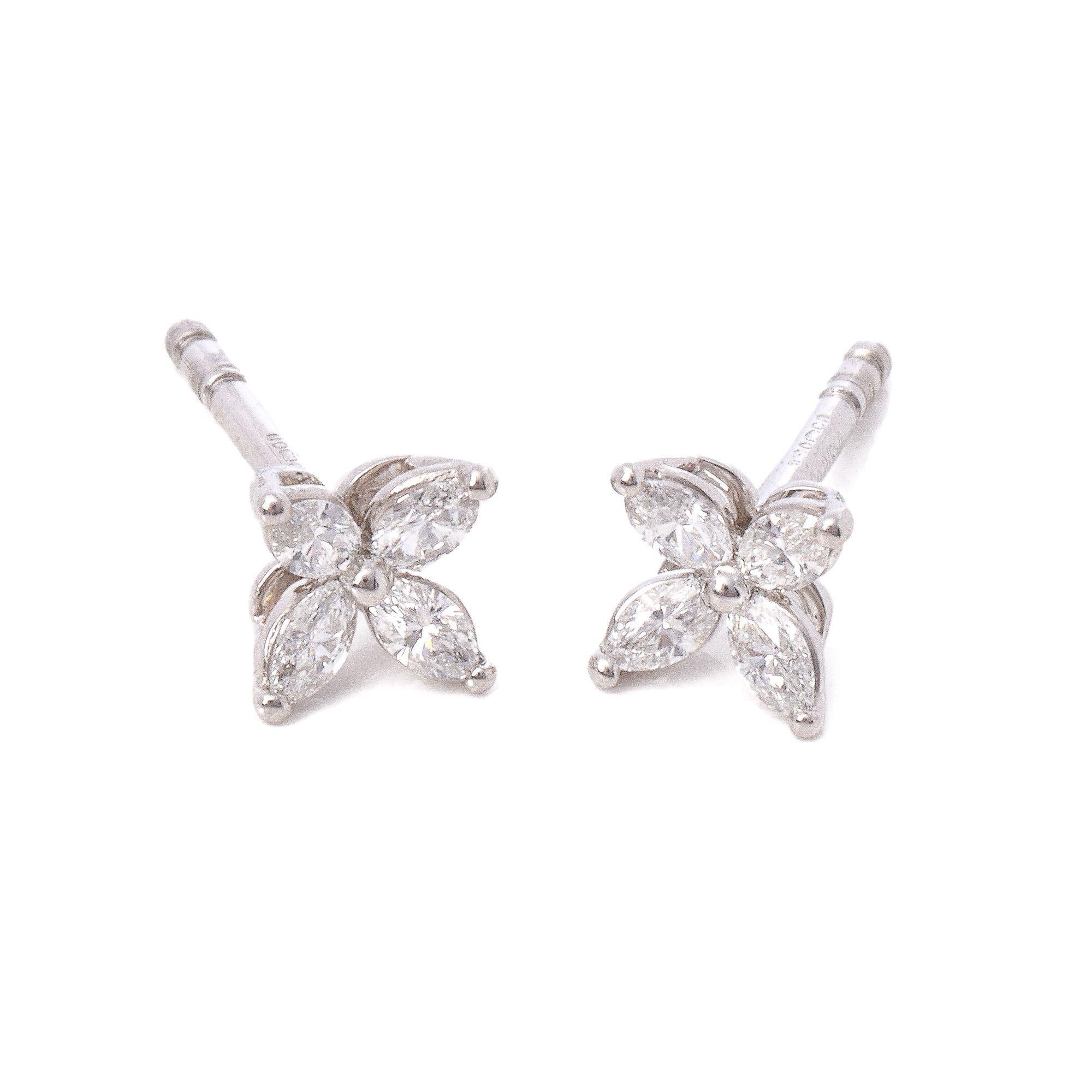 Marquise Cut Tiffany & Co Mini Victoria Stud Earrings