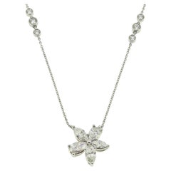 Tiffany & Co. Gemischte Cluster-Diamant-Victoria-Halskette