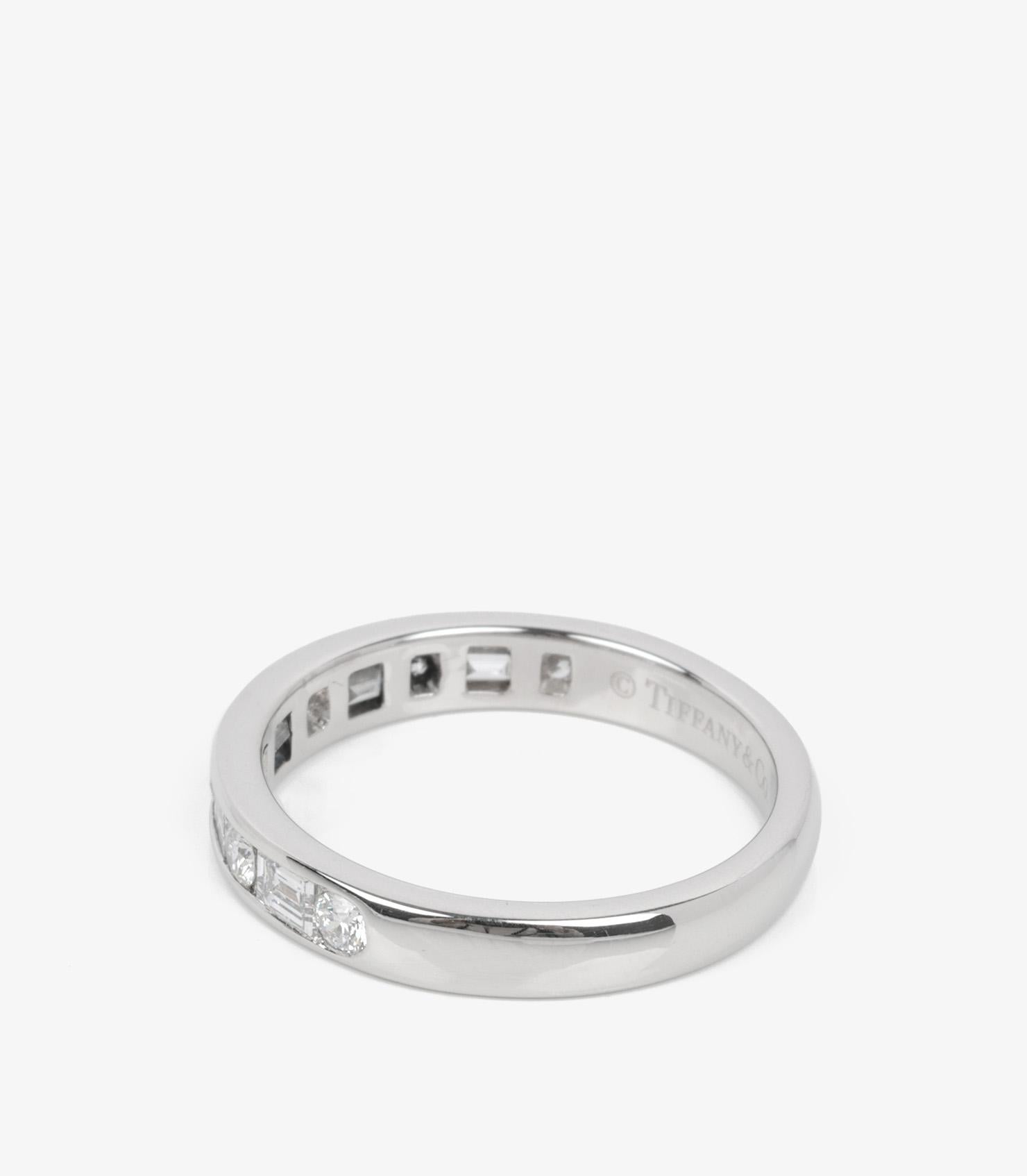Tiffany & Co. Mixed Cut Diamond Half Eternity Ring Corte brillante en venta