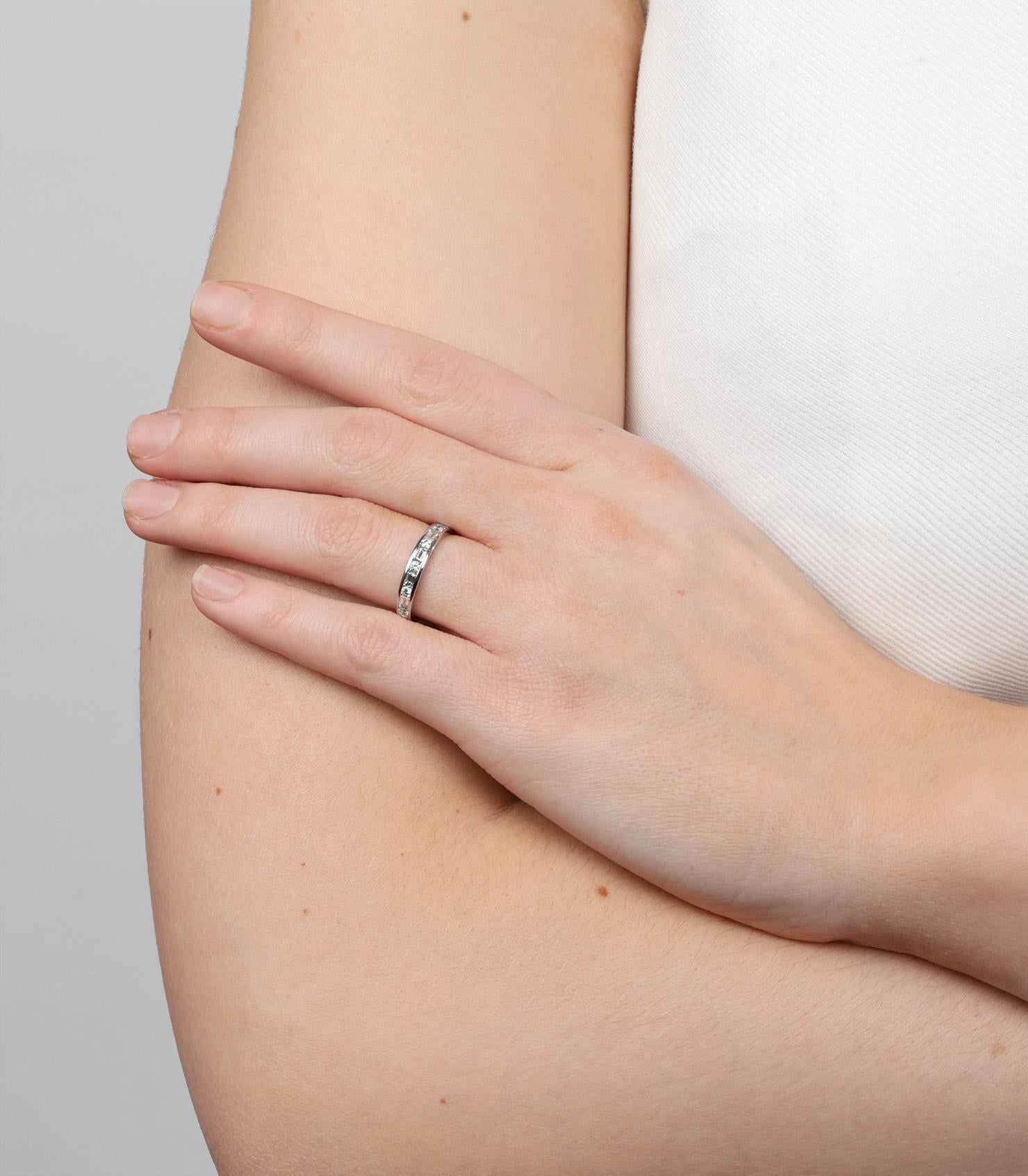 Tiffany & Co. Mixed Cut Diamond Half Eternity Ring en venta 1