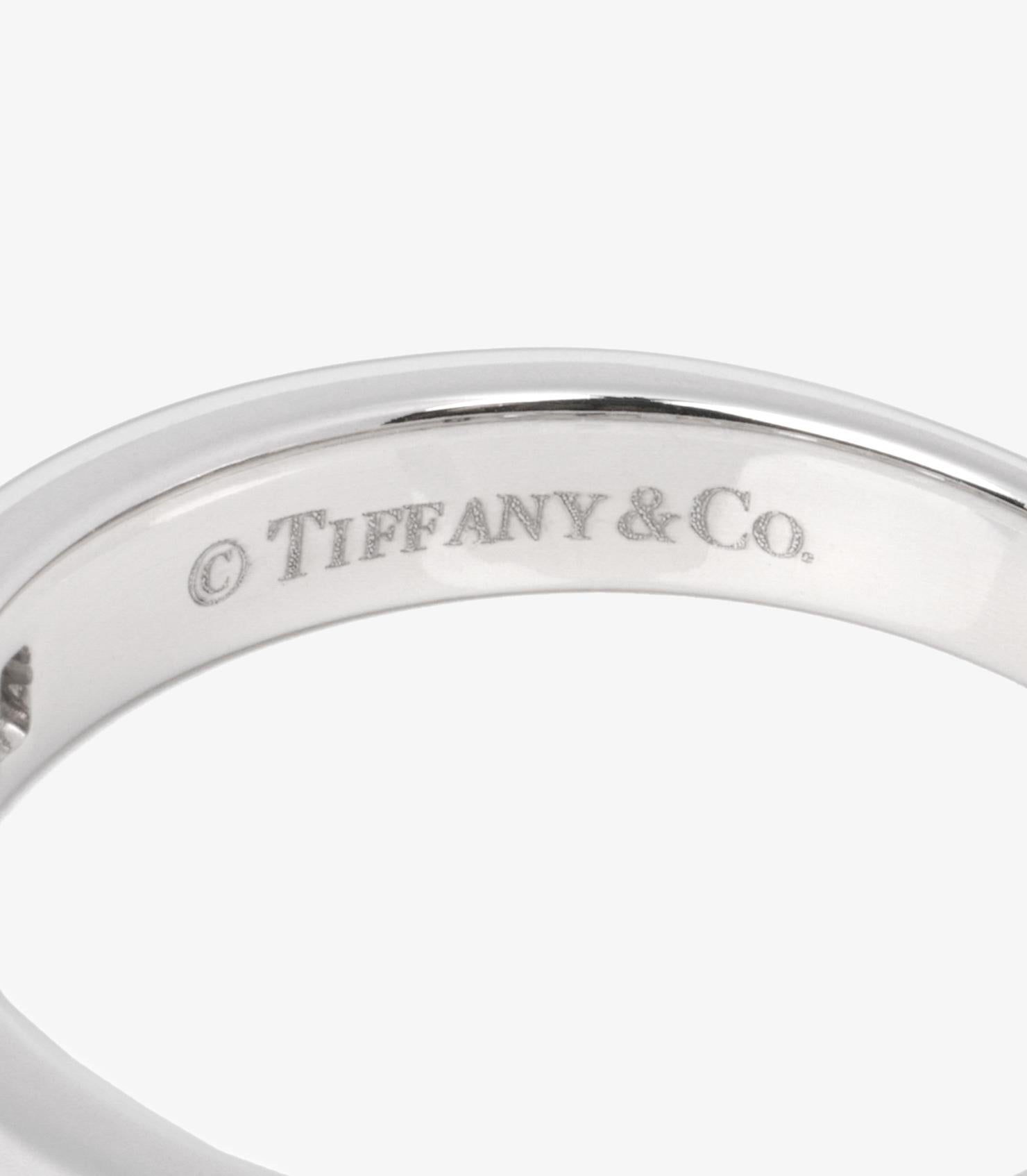 Women's or Men's Tiffany & Co. Mixed Cut Diamond Platinum Half Eternity Ring For Sale