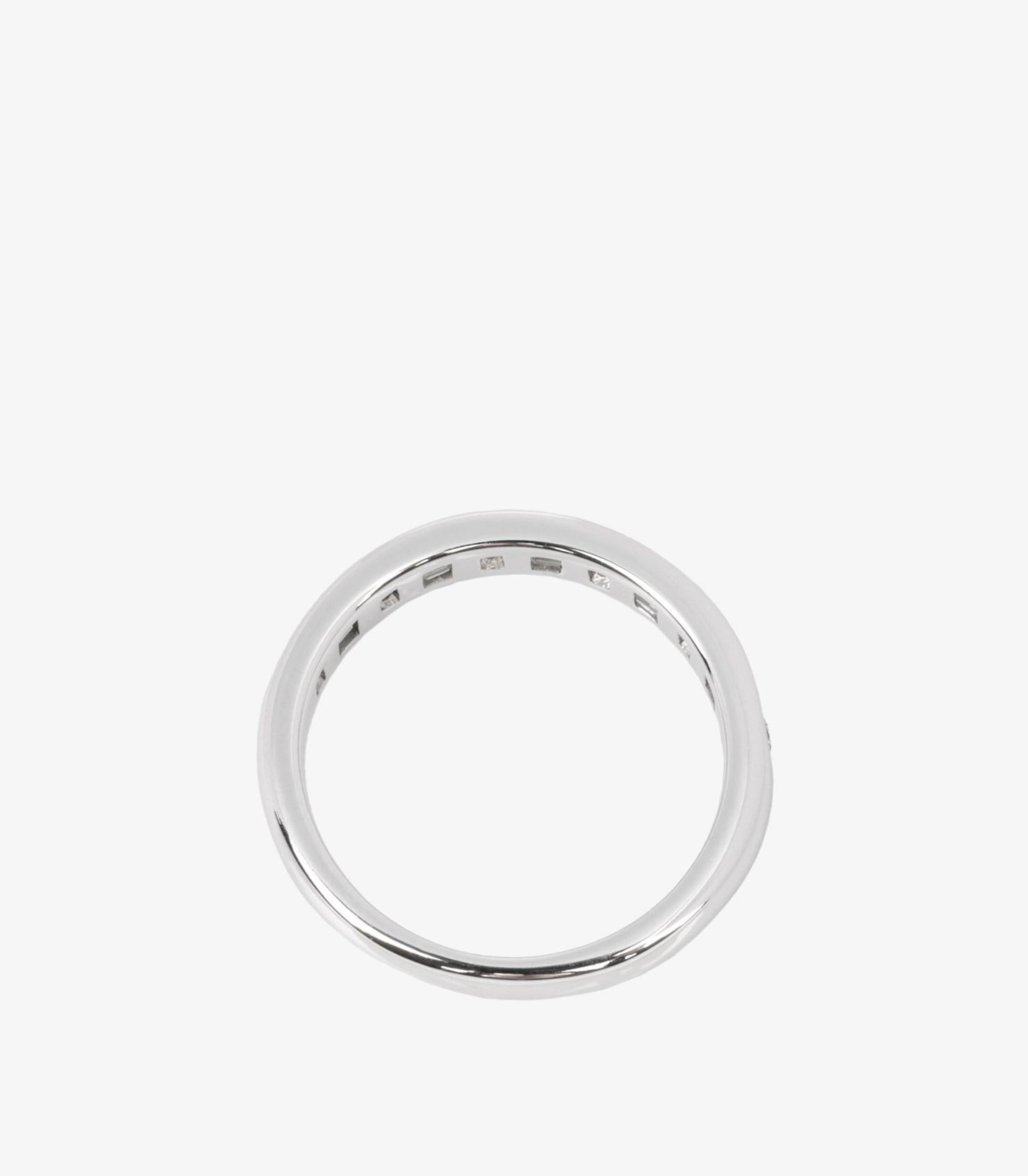 Tiffany & Co. Mixed Cut Diamond Platinum Half Eternity Ring For Sale 1