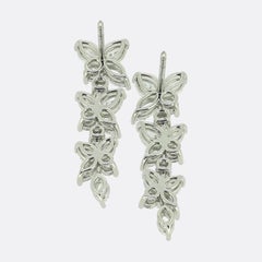 Tiffany & Co. Mixed Diamond Cluster Victoria Drop Earrings