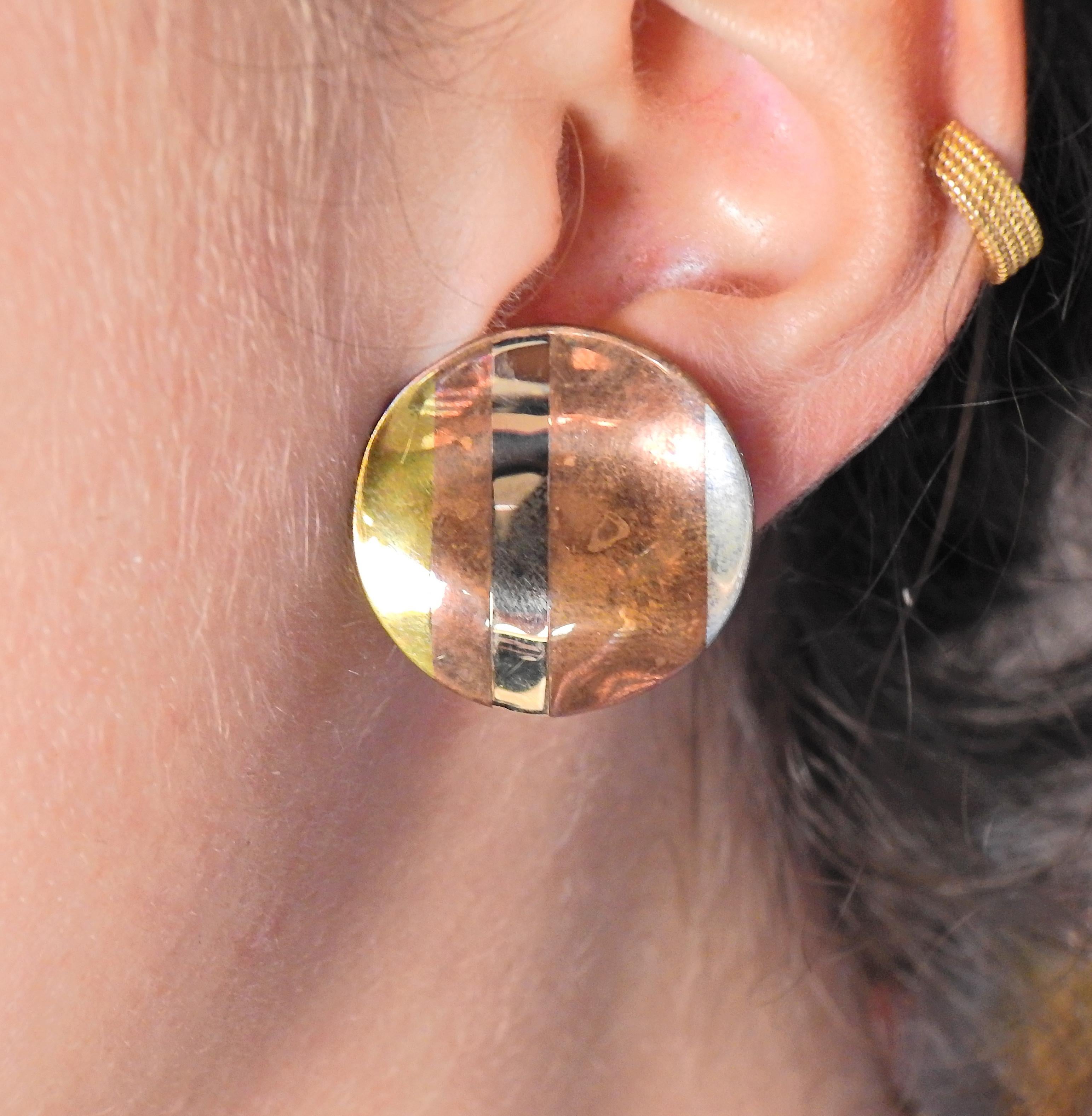 Tiffany & Co. Boucles d'oreilles en incrustation de métaux mélangés Pour femmes en vente