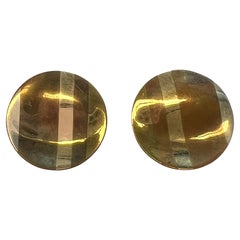Vintage Tiffany & Co. Mixed Metal Inlay Earrings