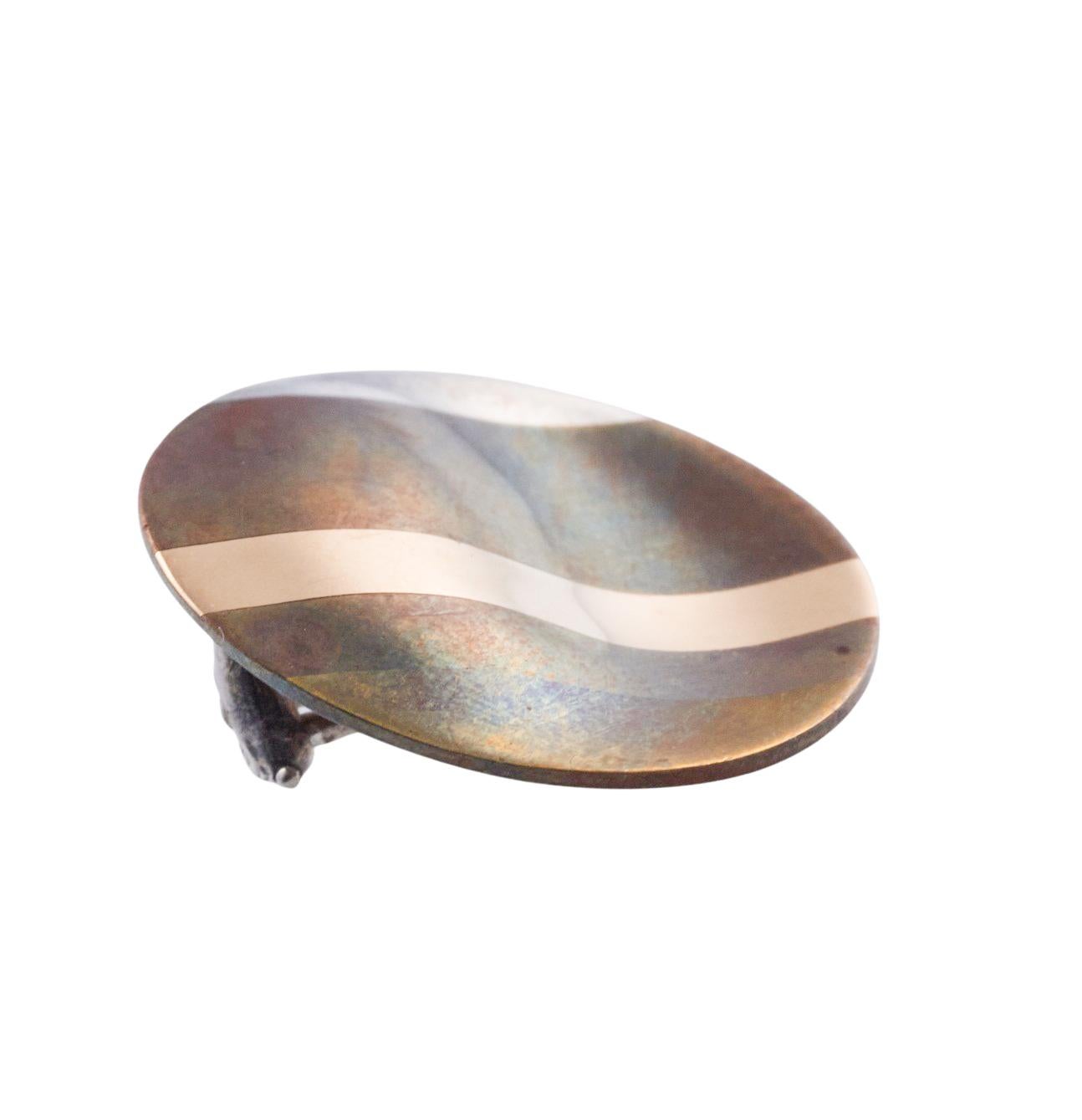 Tiffany & Co Ohrringe aus gemischtem Metall mit Wellenscheiben im Angebot 3