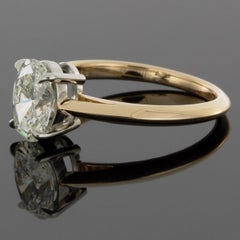 Tiffany & Co. Mixed Metals 1.26 Carat Oval Diamond Solitaire Engagement Ring