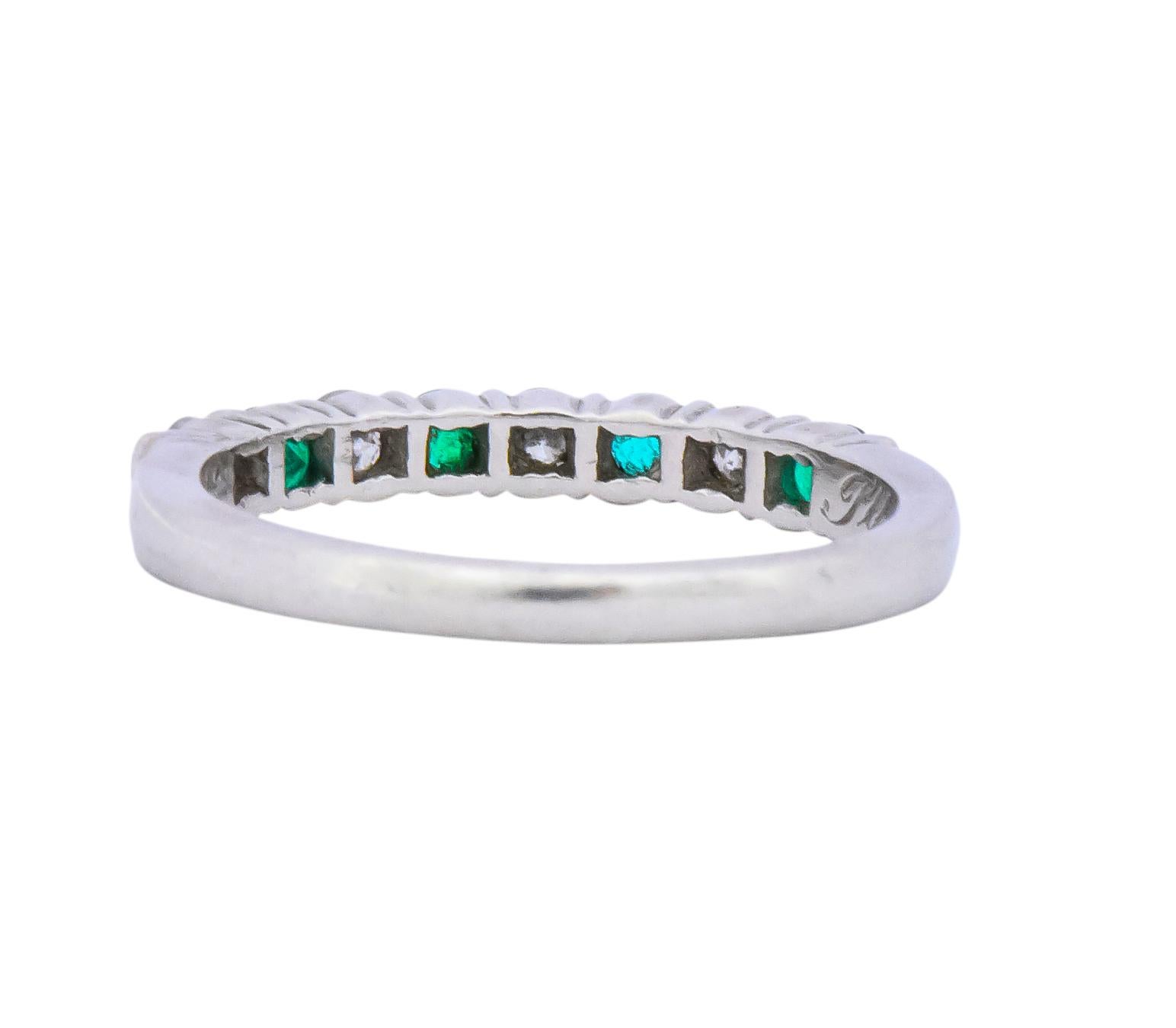 platinum and emerald anniversary ring