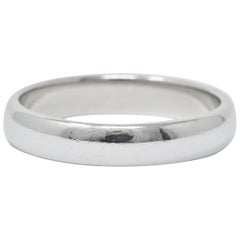 Tiffany & Co. Modern 1999 Platinum Men's Wedding Band Ring