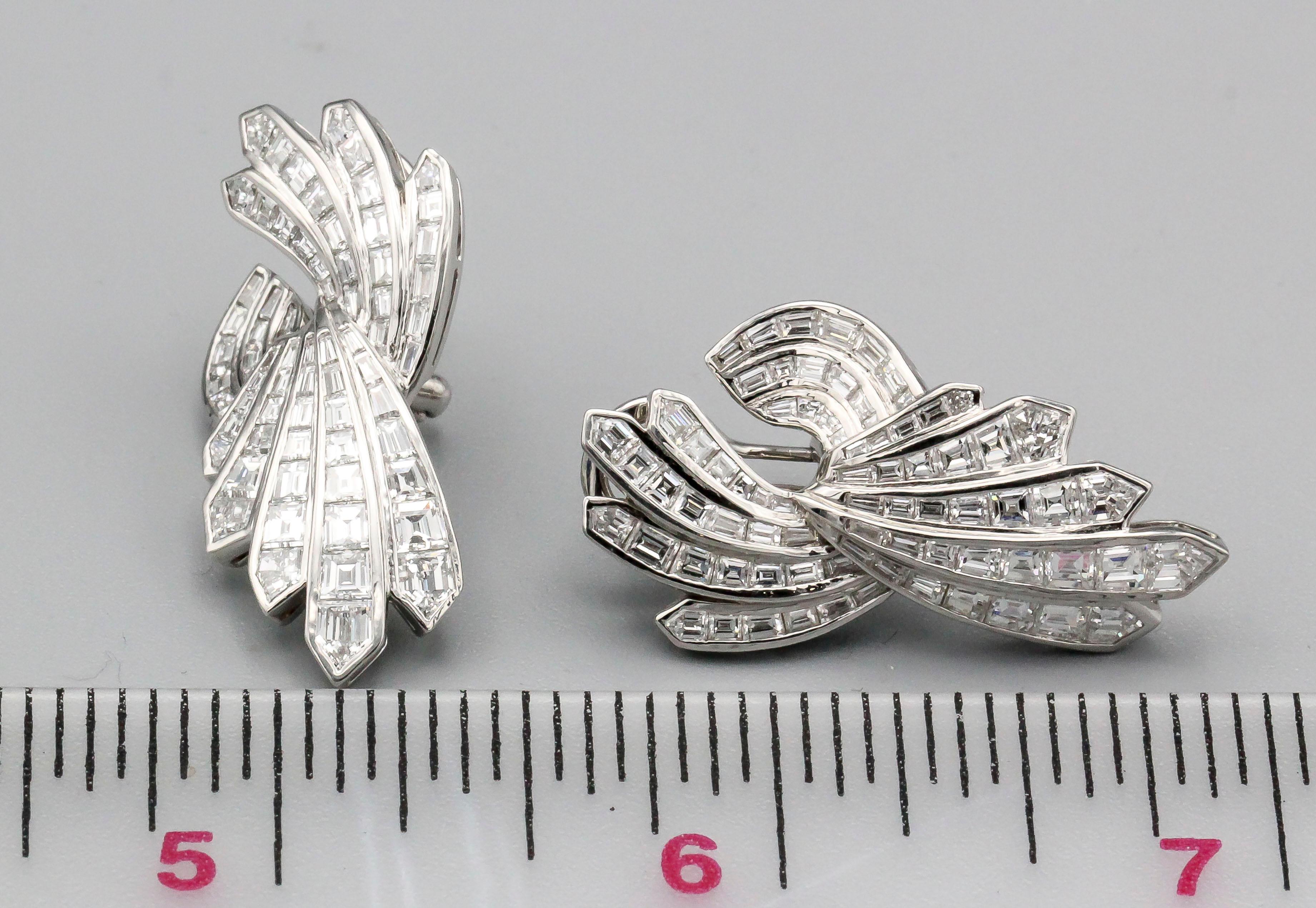 Tiffany & Co. Modern Diamond and Platinum Earrings 1